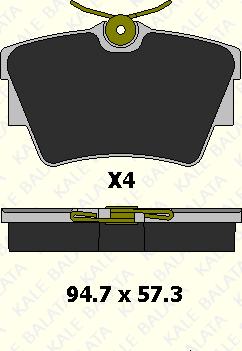 KALE 23980 170 14 - Brake Pad Set, disc brake autospares.lv