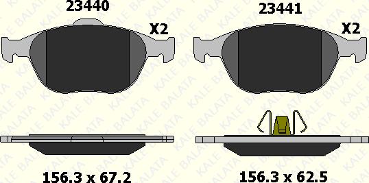 KALE 23440 176 05 - Brake Pad Set, disc brake autospares.lv