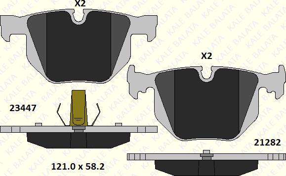 KALE 23447 173 05 - Brake Pad Set, disc brake autospares.lv