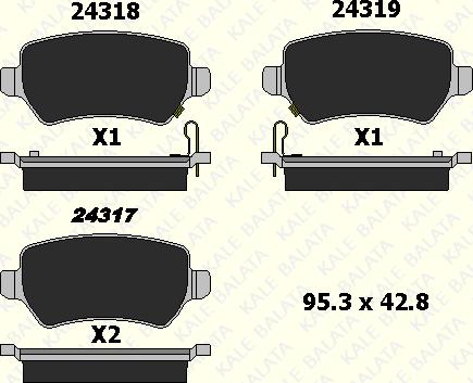 KALE 23417 152 05 - Brake Pad Set, disc brake autospares.lv