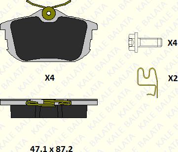 KALE 23549 168 15 - Brake Pad Set, disc brake autospares.lv