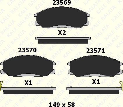 KALE 23569 170 05 - Brake Pad Set, disc brake autospares.lv