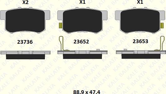 KALE 23652 148 05 - Brake Pad Set, disc brake autospares.lv