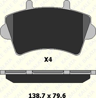 KALE 23613 178 04 - Brake Pad Set, disc brake autospares.lv