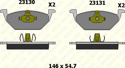 KALE 23130 197 05 - Brake Pad Set, disc brake autospares.lv