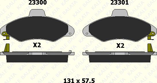 KALE 23300 186 05 - Brake Pad Set, disc brake autospares.lv