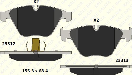 KALE 23312 203 05 - Brake Pad Set, disc brake autospares.lv