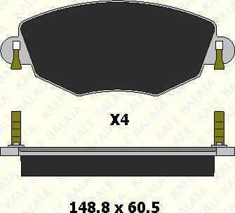 KALE 23279 185 14 - Brake Pad Set, disc brake autospares.lv