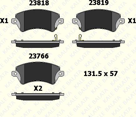 KALE 23766 178 05 - Brake Pad Set, disc brake autospares.lv