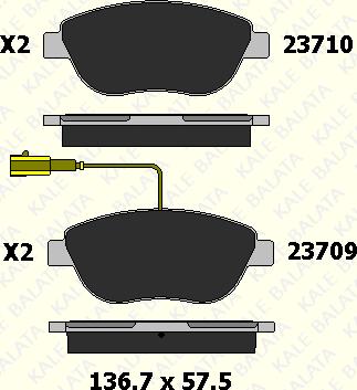 KALE 23710 192 35 - Brake Pad Set, disc brake autospares.lv