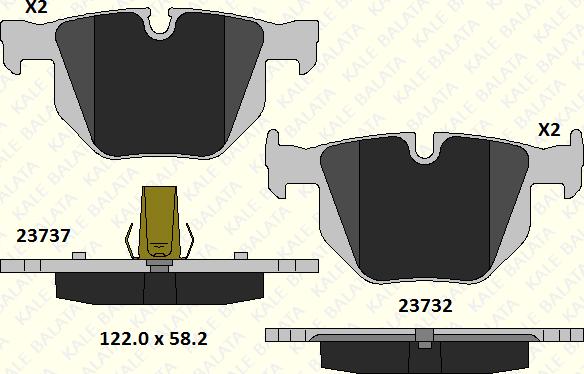 KALE 23732 173 05 - Brake Pad Set, disc brake autospares.lv