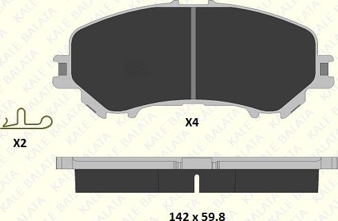 KALE 22065 167 14 - Brake Pad Set, disc brake autospares.lv