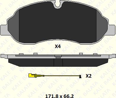 KALE 22034 177 14 - Brake Pad Set, disc brake autospares.lv