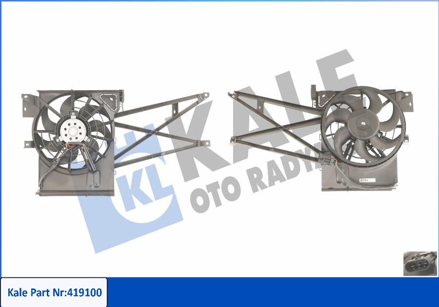 KALE OTO RADYATÖR 419100 - Fan, radiator autospares.lv