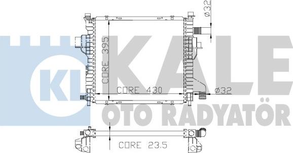 KALE OTO RADYATÖR 197100 - Radiator, engine cooling autospares.lv