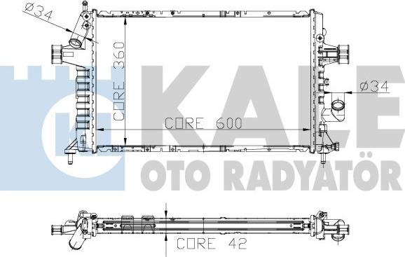 KALE OTO RADYATÖR 141300 - Radiator, engine cooling autospares.lv