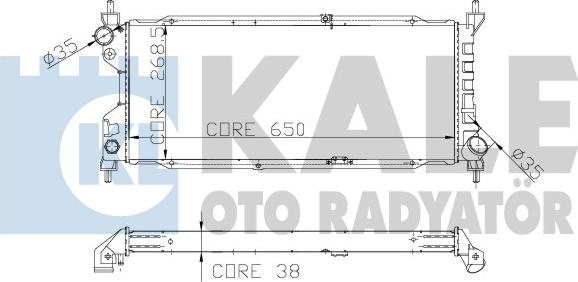 KALE OTO RADYATÖR 156000 - Radiator, engine cooling autospares.lv