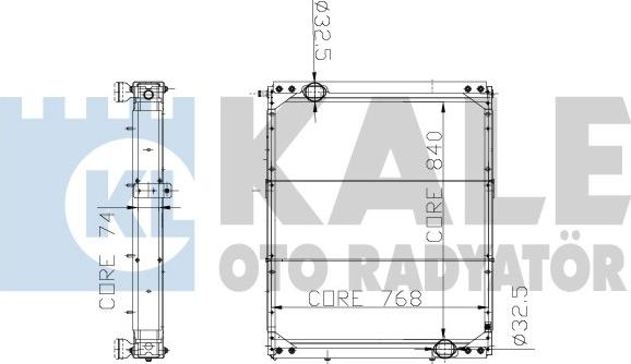 KALE OTO RADYATÖR 152600 - Radiator, engine cooling autospares.lv