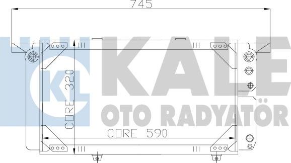 KALE OTO RADYATÖR 163300 - Radiator, engine cooling autospares.lv