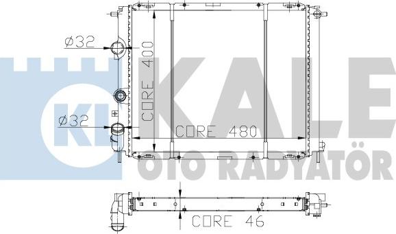 KALE OTO RADYATÖR 162400 - Radiator, engine cooling autospares.lv