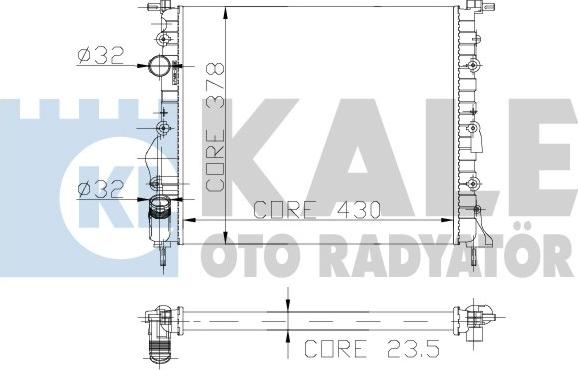 KALE OTO RADYATÖR 109400 - Radiator, engine cooling autospares.lv