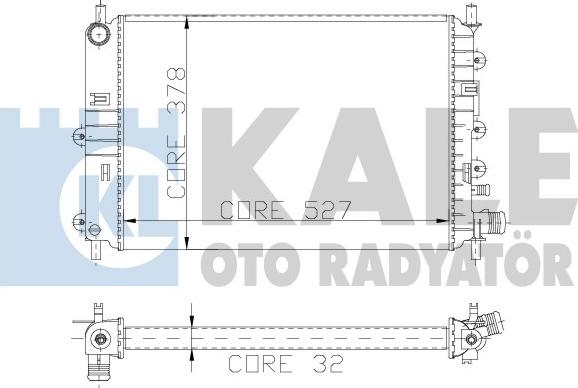 KALE OTO RADYATÖR 103400 - Radiator, engine cooling autospares.lv