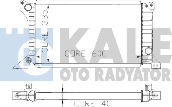 KALE OTO RADYATÖR 103100 - Radiator, engine cooling autospares.lv