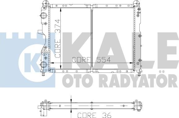 KALE OTO RADYATÖR 102000 - Radiator, engine cooling autospares.lv
