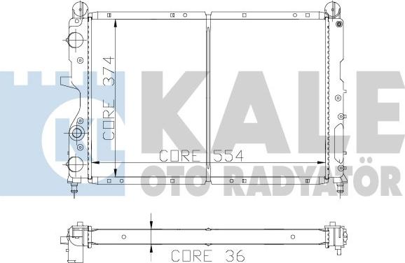 KALE OTO RADYATÖR 102100 - Radiator, engine cooling autospares.lv