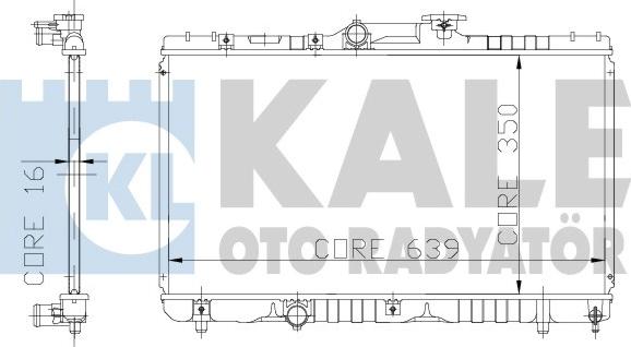 KALE OTO RADYATÖR 117200 - Radiator, engine cooling autospares.lv