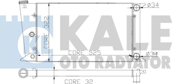 KALE OTO RADYATÖR 139100 - Radiator, engine cooling autospares.lv