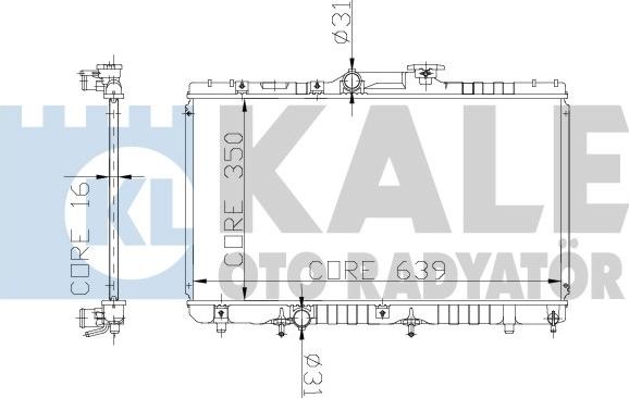 KALE OTO RADYATÖR 136600 - Radiator, engine cooling autospares.lv