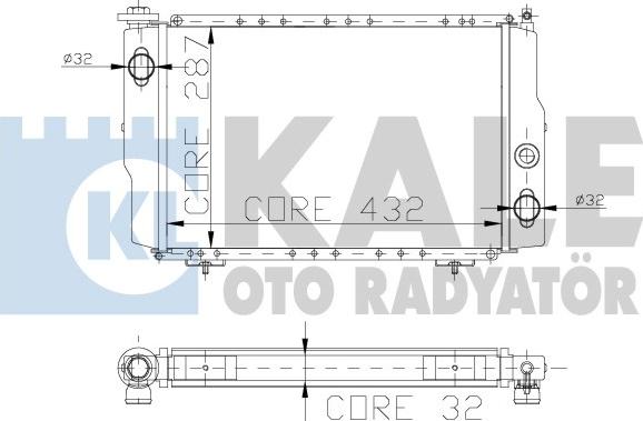 KALE OTO RADYATÖR 129800 - Radiator, engine cooling autospares.lv