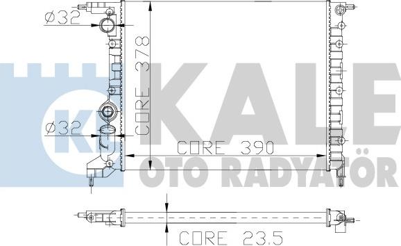 KALE OTO RADYATÖR 126600 - Radiator, engine cooling autospares.lv