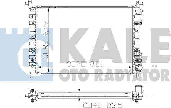 KALE OTO RADYATÖR 120500 - Radiator, engine cooling autospares.lv