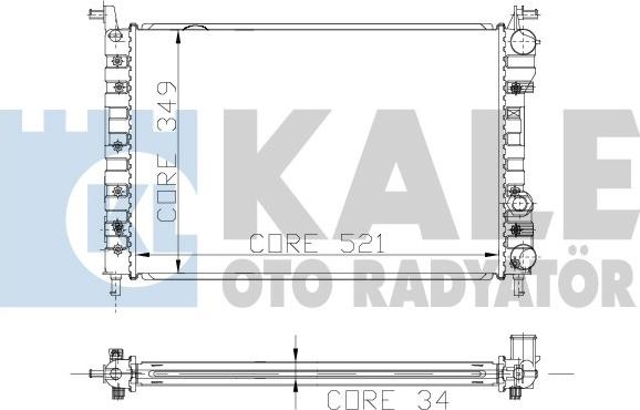 KALE OTO RADYATÖR 120600 - Radiator, engine cooling autospares.lv