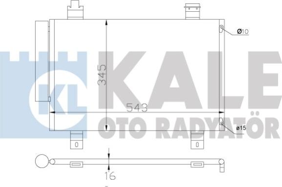 KALE OTO RADYATÖR 394000 - Condenser, air conditioning autospares.lv