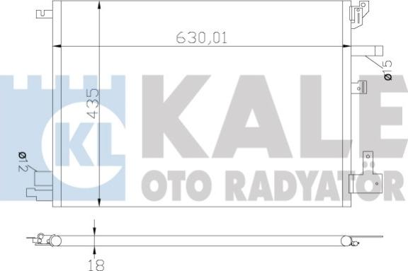 KALE OTO RADYATÖR 394200 - Condenser, air conditioning autospares.lv