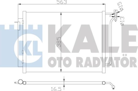 KALE OTO RADYATÖR 390900 - Condenser, air conditioning autospares.lv