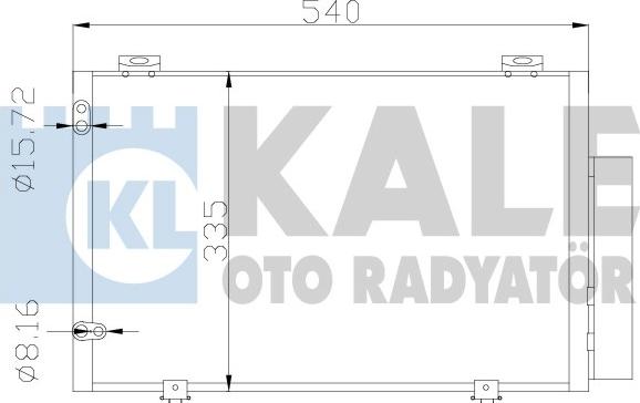 KALE OTO RADYATÖR 390200 - Condenser, air conditioning autospares.lv