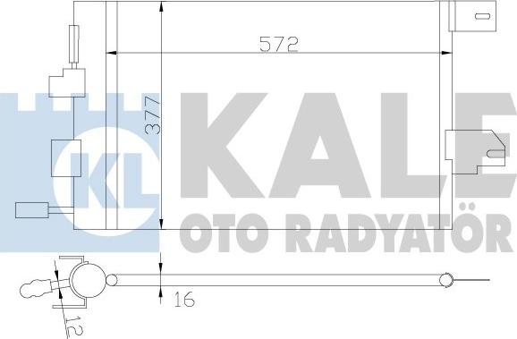 KALE OTO RADYATÖR 393300 - Condenser, air conditioning autospares.lv