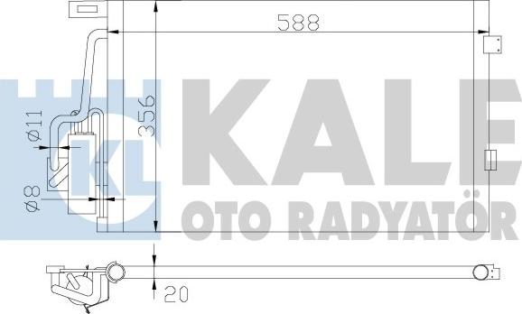 KALE OTO RADYATÖR 393700 - Condenser, air conditioning autospares.lv