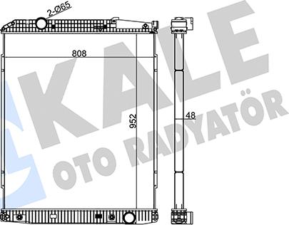 KALE OTO RADYATÖR 349405 - Radiator, engine cooling autospares.lv