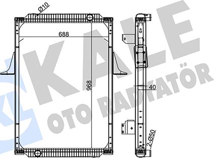 KALE OTO RADYATÖR 349545 - Radiator, engine cooling autospares.lv