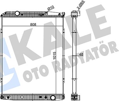 KALE OTO RADYATÖR 349510 - Radiator, engine cooling autospares.lv