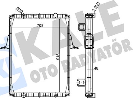 KALE OTO RADYATÖR 349535 - Radiator, engine cooling autospares.lv