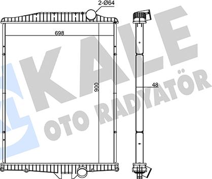 KALE OTO RADYATÖR 349525 - Radiator, engine cooling autospares.lv