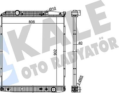 KALE OTO RADYATÖR 349520 - Radiator, engine cooling autospares.lv