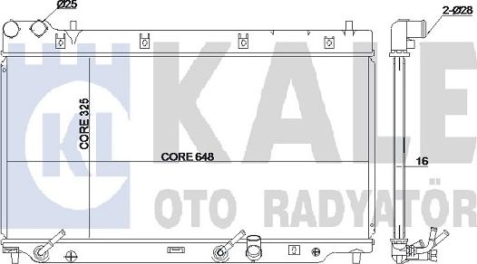 KALE OTO RADYATÖR 349800 - Radiator, engine cooling autospares.lv