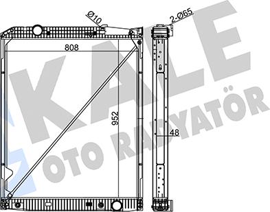 KALE OTO RADYATÖR 349315 - Radiator, engine cooling autospares.lv